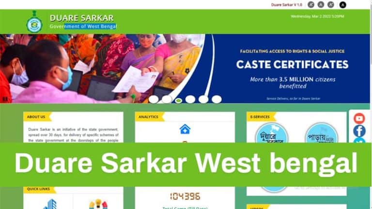 Duare Sarkar West bengal